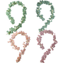 Couronne d'eucalyptus artificiel décorative, 1 pièce, guirlande violette pour accessoires photo