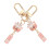 DIY Pink Ceramic Cat Phone Pendant for Phone Decoration 2Pcs 1