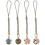 Phone Charm 4Pcs with Bells for Decoration Crafted Hanging Phone Cords 1