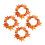 Orange Candle Ring Wreath for Decor 4Pcs Small Maple Leaves Candle Ring 4