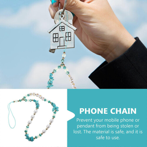 Mobile Phone Chain for Anti-Lost Use with Stone Pearl Design 2