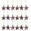 Christmas Tree Star Plastic Hanging Decor with 18Pcs for Decoration 1