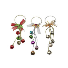 Campanas navideñas colgantes decorativas para puerta, 3 unidades, colores surtidos.