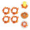 Orange Candle Ring Wreath for Decor 4Pcs Small Maple Leaves Candle Ring 5