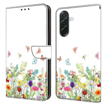 Für Samsung Galaxy A57 5G Lederhülle mit Musterdruck, Brieftaschen- und Ständer-Klapphülle