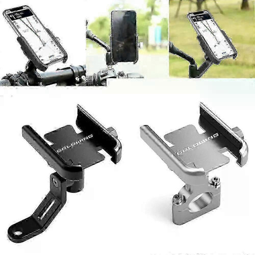 Honda Goldwing 1800 Motorcycle Handlebar Phone Mount GPS Bracket Mirror Base Secure Holder Mirror 1