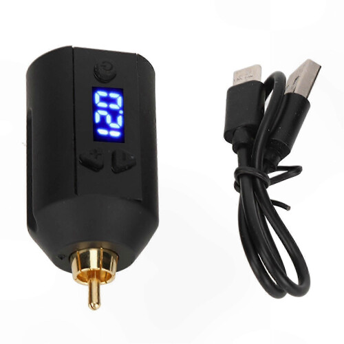 Cordless Tattoo Power Supply with USB Charging, 1500mAh Battery, RCA Interface for Tattoo Pen Type 1 1