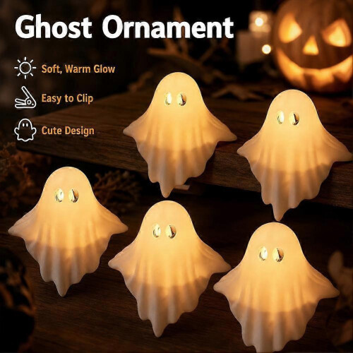 Glowing Ghost Table Decor,Luminous Ghost Up Ghost Ornament Led Ghosts Halloween Decor,Shelf Sitting 1