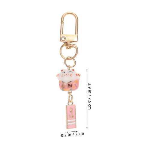 DIY Pink Ceramic Cat Phone Pendant for Phone Decoration 2Pcs 1
