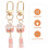 DIY Pink Ceramic Cat Phone Pendant for Phone Decoration 2Pcs 3
