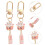 DIY Pink Ceramic Cat Phone Pendant for Phone Decoration 2Pcs 4