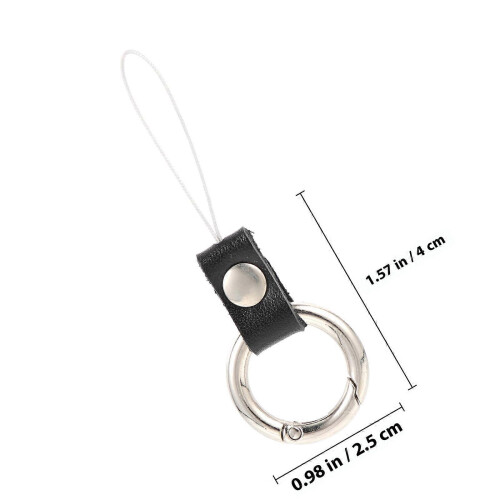 Cell Phone Strap Rings Black Metal Phone Rings for Grip 2Pcs 1