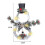 Snowman Shape Wreath, LED Lights, Front Door Decoration 2