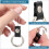 Cell Phone Strap Rings Black Metal Phone Rings for Grip 2Pcs 4