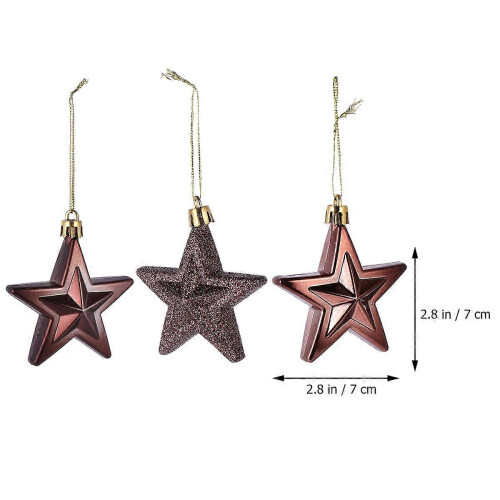 Christmas Tree Star Plastic Hanging Decor with 18Pcs for Decoration 1