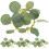 Green Eucalyptus Candle Rings Artificial Wreath for Home Decoration 4Pcs 4