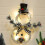 Snowman Shape Wreath, LED Lights, Front Door Decoration 5