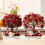 Romantics Heart Rose Flower Tree 2D Acrylic Ornament Base Home Decors Wedding Gift Multicolor 4