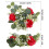Fabric Artificial Candle Ring Red Candle Ring for Decor Simulation Rose 2