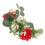 Fabric Artificial Candle Ring Red Candle Ring for Decor Simulation Rose 4