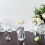 Crystal Vase Glass Decorative Handmade White Height 15 cm 5