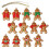 Gingerbread Christmas Pendant for Hanging 12Pcs Plastic Tree Decoration 1