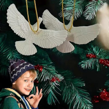 1 Pcs Friendship Doves Resin Christmas Ornament Doves Christmas Tree Ornament Best Gift white