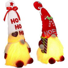 2-Piece Christmas Gnome Doll, Swedish Plush Knitting Christmas Doll