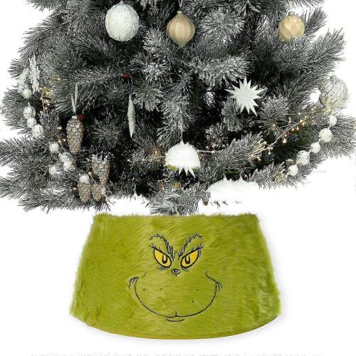 Grinch-Weihnachtsbaumdekoration aus grünem Plüschmonster