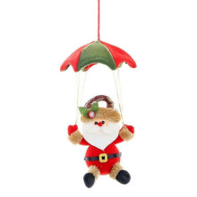 Festive Christmas Parachute Pendant Ornaments - Elk, Snowman, Santa Claus Hanging Decor for Trees