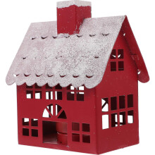 Casette del villaggio di Natale in metallo per decorazione da scrivania