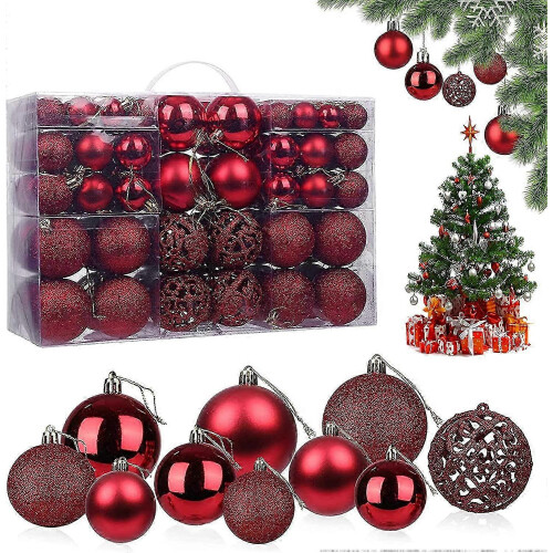 Christmas tree ornaments 100pcs ball decorations set