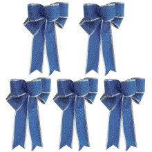 Festive Seasonal Ribbons, Crafted with Cloth for Enhanced Celebration Blue 25.00X20.00X1.50CM