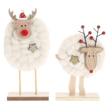 Sheep Tabletop Decorations Cloth Sheep Ornaments for 2Pcs Christmas Display