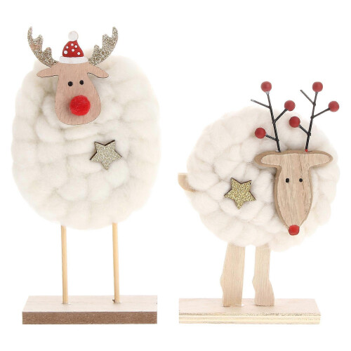 Sheep Tabletop Decorations Cloth Sheep Ornaments for 2Pcs Christmas Display