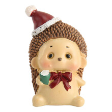 GPB 6Pcs Mini Christmas Figurines Eco Friendly Resin Animal Christmas Miniature Figurines Vibes