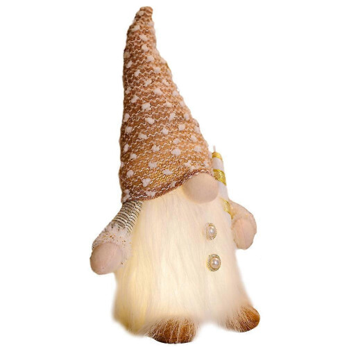 Tabletop Ornament Christmas Gnome Doll Light Emitting Desktop Decor Multi 30X10X10CM 1Pack