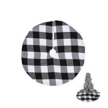 2023 New Checkered Mini DIY Fabric Scene Decoration 38cm - Christmas Tree Skirt Home Decor white