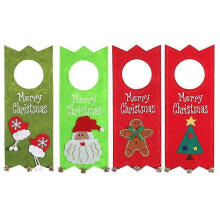 4pcs Christmas Plaque Door Hanger Decorations for Holiday Party Door Signs