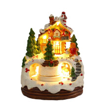 Resina luminosa Musica House Deliziosa Decorazione Natalizia per Famiglia, Uffici, Negozi e Tavoli Multicolore