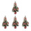 Mini Christmas Tree Decorative Ornament for Decoration 4Pcs Set 1