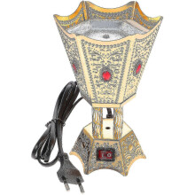 Electric burner for incense cones - retro metal ornament EU plug