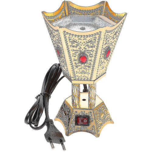 Electric burner for incense cones - retro metal ornament EU plug