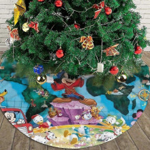 Christmas Tree Skirt, 36" Disney Characters For Christmas Decorations&Ornaments