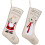 Weihnachtsstrumpf 2 Jute-Stoff Stick-Nähtasche 26er 1