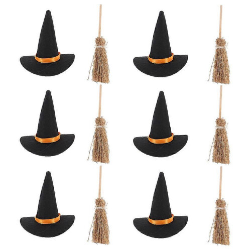 Hat Halloween Decorations for Wizard Accessories 1Set Handcrafted