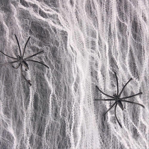 Halloween Spider Web Decoration 100g Stretchable Polyester For Party And Yard