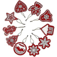 Diamond Art Christmas Hangers 10 pcs for Seasonal Home Decor