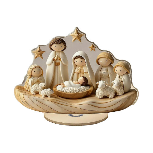2D Jesus Birth Decor Acrylic Nativity Scene Decor for Fireplace Office Party