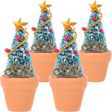 Christmas Artificial Tree Decors for Desktop Use 12Pcs Mini Christmas Tree Ornaments